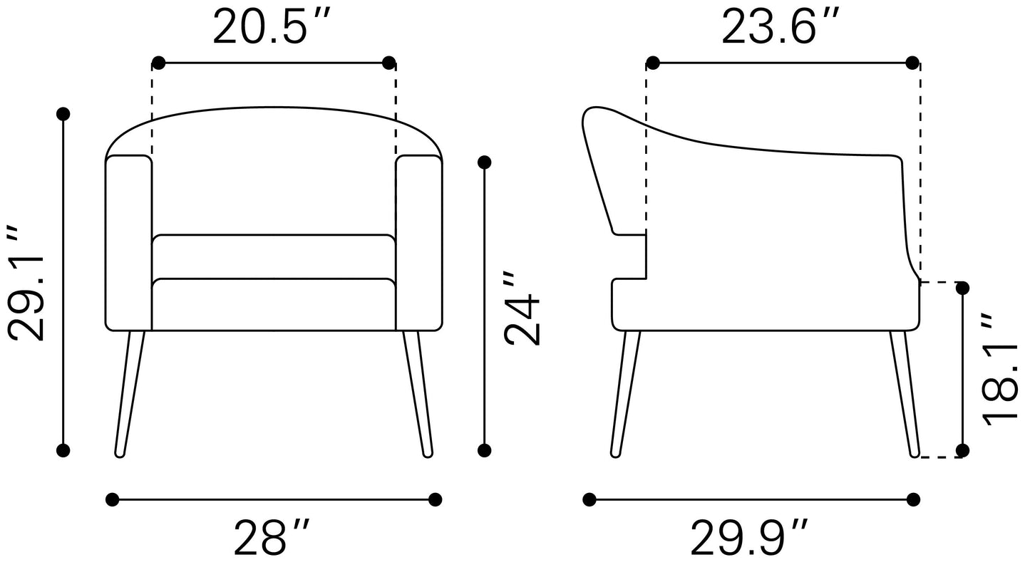 Berkeley Accent Chair Vintage Gray