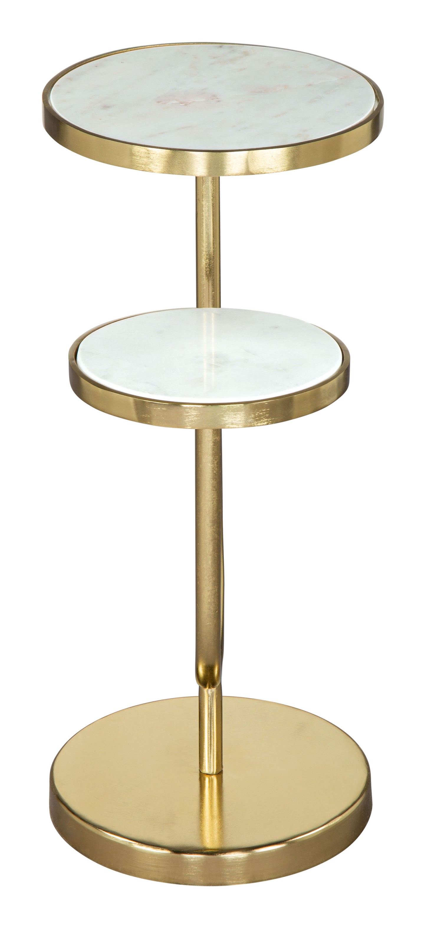 Marc Side Table White & Gold