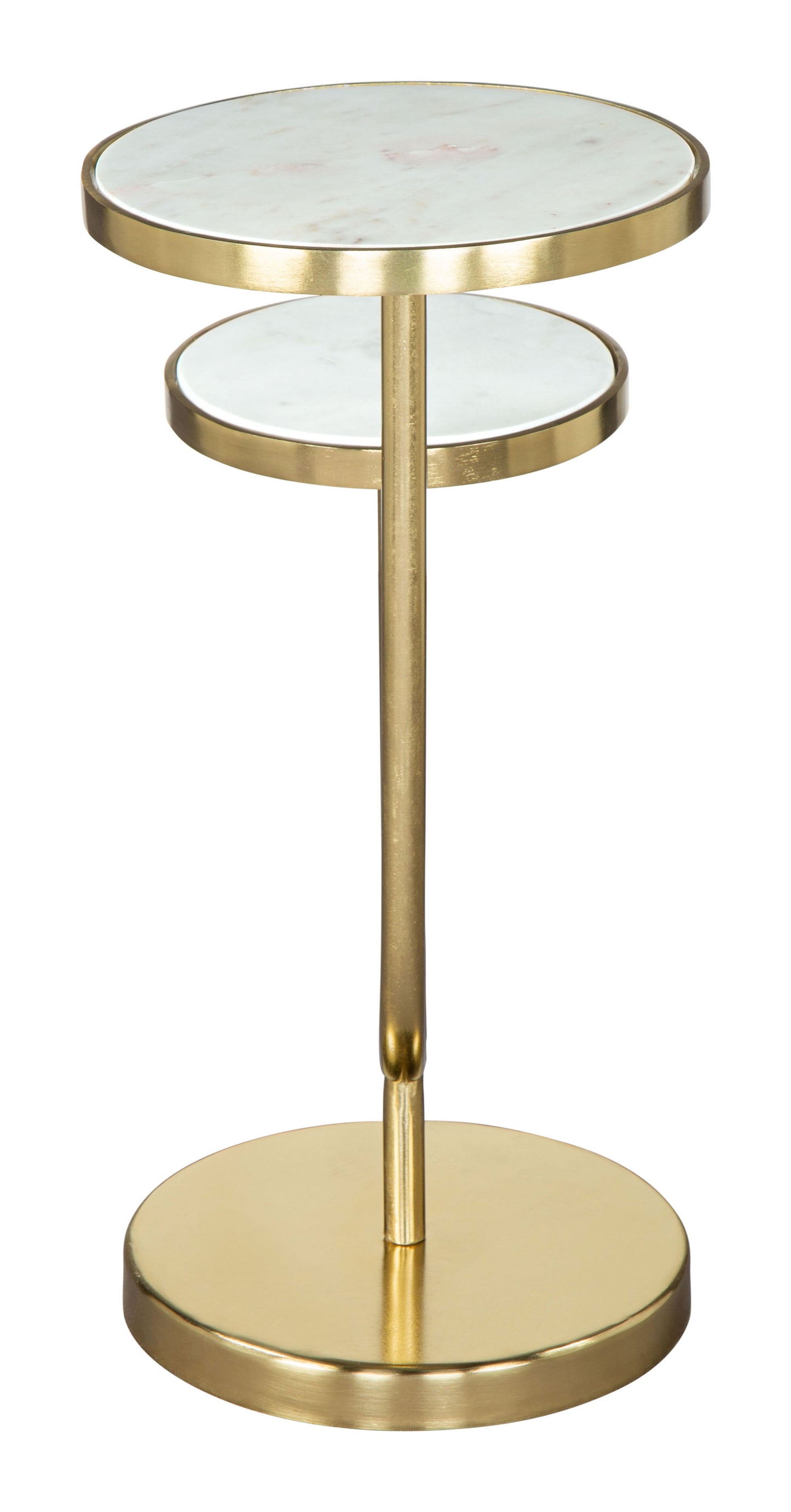 Marc Side Table White & Gold