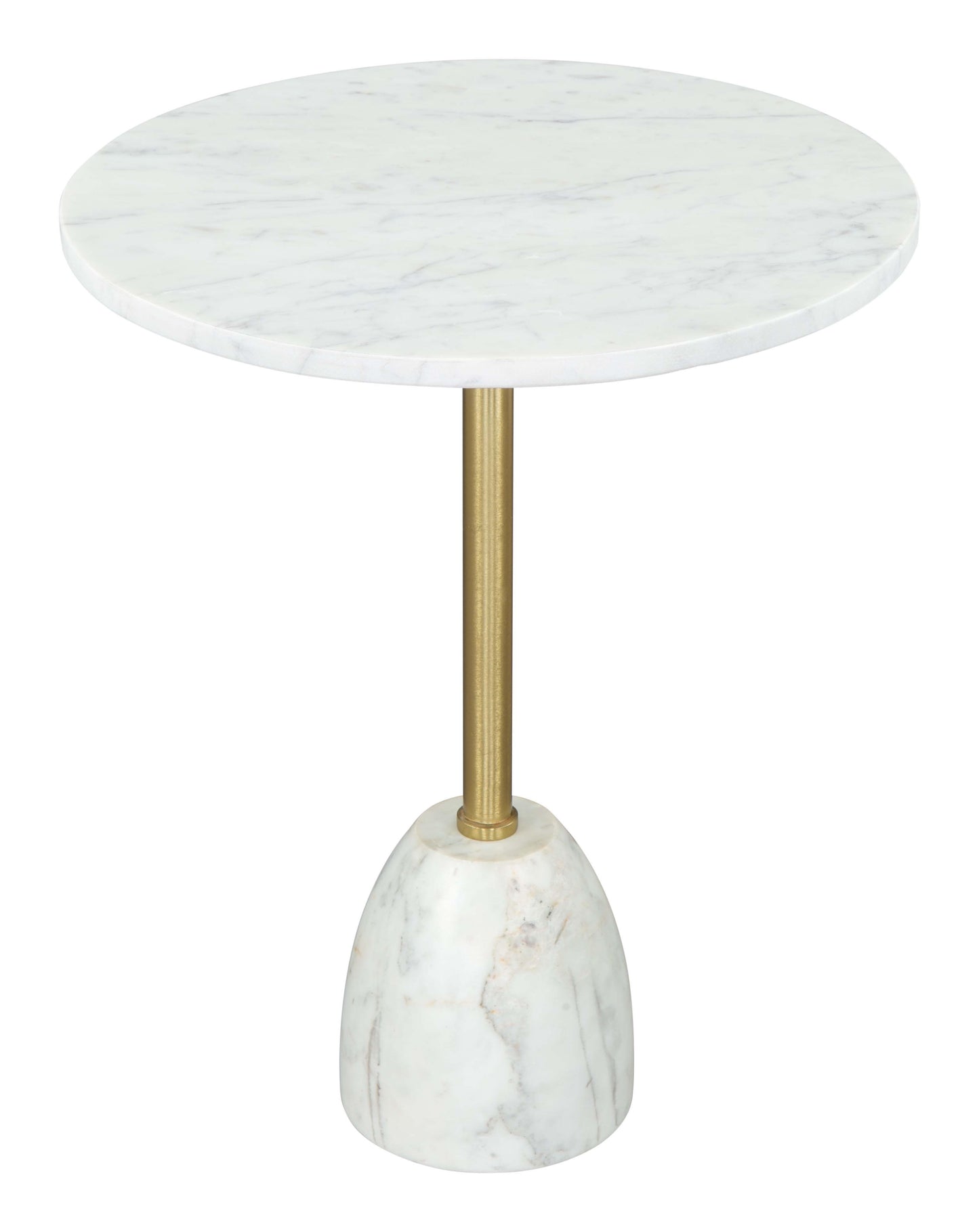 Cynthia Side Table White & Gold