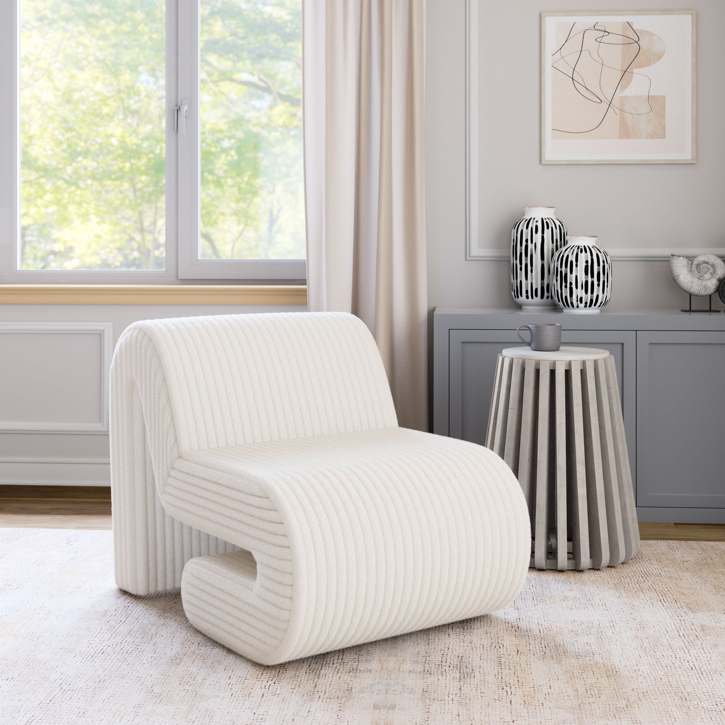 Opam Accent Chair White